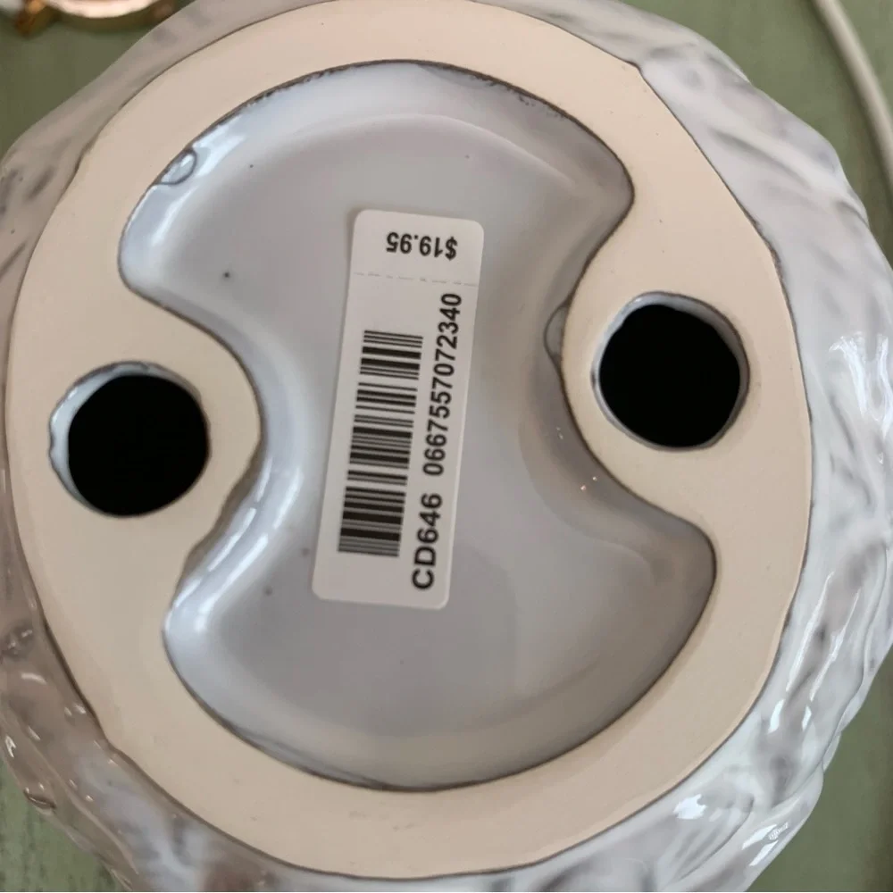 NWT Bath & Body Works Sleeping Porcelain Owl Candle Holder
